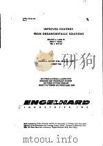 IMPROVED COATINGS FROM ORGANOMETALLIC SOLUTIONS PDF电子版封面