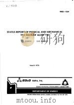 STATUS REPORT OF PHYSICAL AND MECHANICAL TEST DATA OF ALLOY 718 PDF电子版封面 G.E.KORTH G.R.SMOLIK