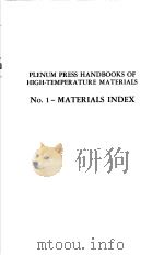 PLENUM PRESS HANDBOOKS OF HIGH-TEMPERATURE MATERIALS PDF电子版封面 PETER T·B·SHAFFER
