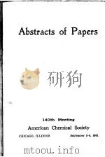 ABSTRACTS OF PAPERS 140TH MEETING PDF电子版封面