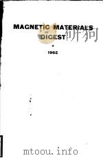 MAGNETIC MATERIALS DIGEST 1962 PDF电子版封面 M.H.FRANCOMBE A.J.HEEGER