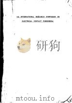 4TH INTERNATIONAL RESEARCH SYMPOSIUM ON ELECTRICAL CONTACT PHENOMENA PDF电子版封面