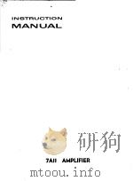 INSTRUCTION MANUAL PDF电子版封面