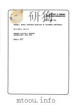 DYNAMIC IMPACT RESPONSE BEHAVIOR OF POLYMERIC MATERIALS（ PDF版）
