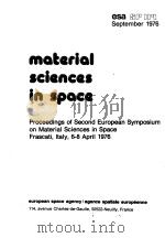 MATERIAL SCIENCES IN SPACE PDF电子版封面