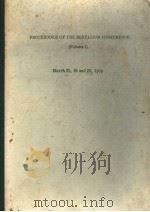 PROCEEDINGS OF THE BERYLLIUM CONFERENCE  VOLUME Ⅰ（ PDF版）
