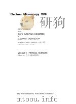 ELECTRON MICROSCOPY 1976 VOLUME Ⅰ PDF电子版封面 D.G.BRANDON