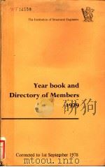 YEAR BOOK AND DIRECTORY OF MEMBERS 1979 PDF电子版封面