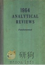 1964 ANALYTICAL REVIEWS FUNDAMENTAL PDF电子版封面
