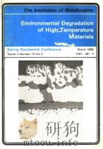 The Institution of Metallurgists Environmental Degradation of High Temperature Materials Series 3 N PDF电子版封面