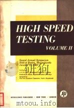 HIGH SPEED TESTING VOLUME Ⅱ PDF电子版封面