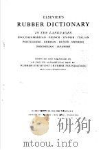 ELSEVIER‘S RUBBER DICTIONARY PDF电子版封面