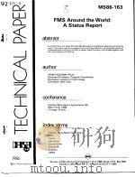 TECHNICAL PAPER MS86-163 FMS Around the World:A Status Report PDF电子版封面