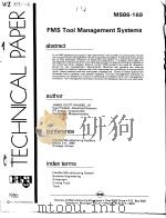 TECHNICAL PAPER MS86-169 FMS Tool Management Systems PDF电子版封面