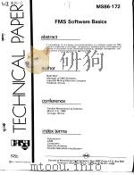 TECHNICAL PAPER MS86-172 FMS Sofware Basics PDF电子版封面