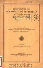 SYMPOSIUM ON CORROSION OF MATERIALS AT ELEVATED TEMPERATURES（ PDF版）