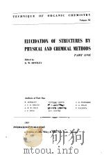 TECHNIQUE OF ORGANIC CHEMISTRY VOLUME Ⅺ PDF电子版封面 K.W.BENTLEY