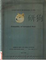 Report of the AISI Research Project on Paintability of Galvanized Steel PDF电子版封面
