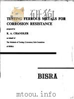 TESTING FERROUS METALS FOR CORROSION RESISTANCE PDF电子版封面 K.A.CHANDLER