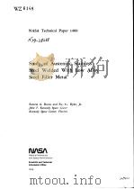 STUDY OF AUSTENITIC STAINLESS STEEL WELDED WITH LOW ALLOY STEEL FILLER METAL PDF电子版封面