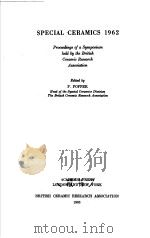 SPECIAL CERAMICS 1962 PDF电子版封面 P·POPPER