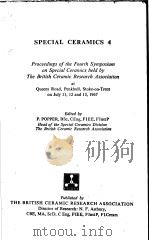 SPECIAL CERAMICS 4 PDF电子版封面 P·POPPER