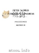 FIFTH WORLD PETROLEUM CONGRESS SECTION III PDF电子版封面 OIL PROCESSES