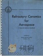 REFRACTORY CERAMICS FOR AEROSPACE PDF电子版封面 J·R·HAGUE
