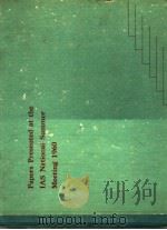 PAPERS PRESENTED AT THE IAS NATIONAL SUMMER MEETING 1960 PDF电子版封面