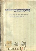 NATIONAL AERONAUTIC AND SPACE ENGINEERING AND MANUFACTURING MEETING PDF电子版封面