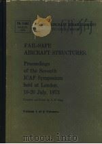 FAIL-SAFE AIRCRAFT STRUCTURES VOLUME 1 PDF电子版封面