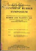 SECOND INTERNATIONAL SYNTHETIC RUBBER SYMPOSIUM PDF电子版封面