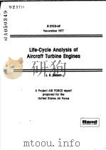 LIFE-CYCLE ANALYSIS OF AIRCRAFT TURBINE ENGINES PDF电子版封面 J.R.NELSON