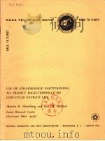 USE OF STRAINRANGE PARTITIONING TO PREDICT HIGH-TEMPERATURE LOW-CYCLE FATIGUE LIFE PDF电子版封面
