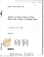 ANALYSES OF SURFACE CRACKS IN FINITE PLATES UNDER TENSION OR BENDING LOADS（ PDF版）