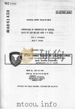 COMPARISON OF PROPERTIES OF SEVERAL HEATS OF ESR MELTED 4335+V STEEL PDF电子版封面 VITO J.COLANGELO GARY P.LESSEN