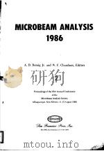 MICROBEAM ANALYSIS 1986/2 PDF电子版封面 A.D.ROMIG JR.AND W.F.CHAMBERS