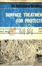 SURFACE TREATMENTS FOR PROTECTION PDF电子版封面