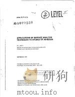 APPLICATIONS OF SURFACE ANALYSIS TECHNIQUES TO STUDIES OF ADHESION PDF电子版封面