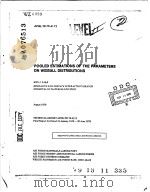 POOLED ESTIMATIONS OF THE PARAMETERS ON WEIBULL DISTRIBUTIONS PDF电子版封面 WON J.PARK