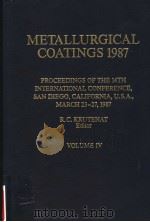 METALLURGICAL COATINGS 1987 VOLUME Ⅳ（ PDF版）
