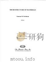 MICROSTRUCTURE OF MATERIALS PDF电子版封面 0911302719 KANNAN M.KRISHNAN