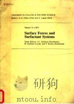 SURFACE FORCES AND SURFACTANT SYSTEMS PDF电子版封面 3798507457