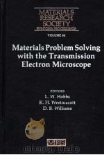 MATERIALS PROBLEM SOLVING WITH THE TRANSMISSION ELECTRON MICE、ROSCOPE PDF电子版封面 L·W·HOBBS