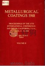 METALLURGICAL COATINGS 1988  VOLUME Ⅱ（ PDF版）