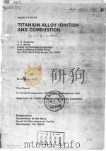 TITANIUM ALLOY INGITION AND COMBUSTION（ PDF版）