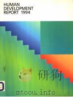 HUMAN DEVELOPMENT REPORT 1994 PDF电子版封面 0195091701