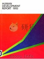 HUMAN DEVELOPMENT REPORT 1993 PDF电子版封面 0195084586