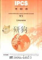 IPCS CONCISE INTERNATIONAL CHEMICAL ASSESSMENT DOCUMENT 5 LIMONENE PDF电子版封面 9241530057
