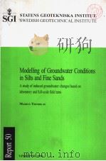 SGI STATENS GEOTEKNISKA INSTITUT SWEDISH GEOTECHNICAL INSTITUTE RAPPORT REPORT NO 50 MODELLING OF GR PDF电子版封面